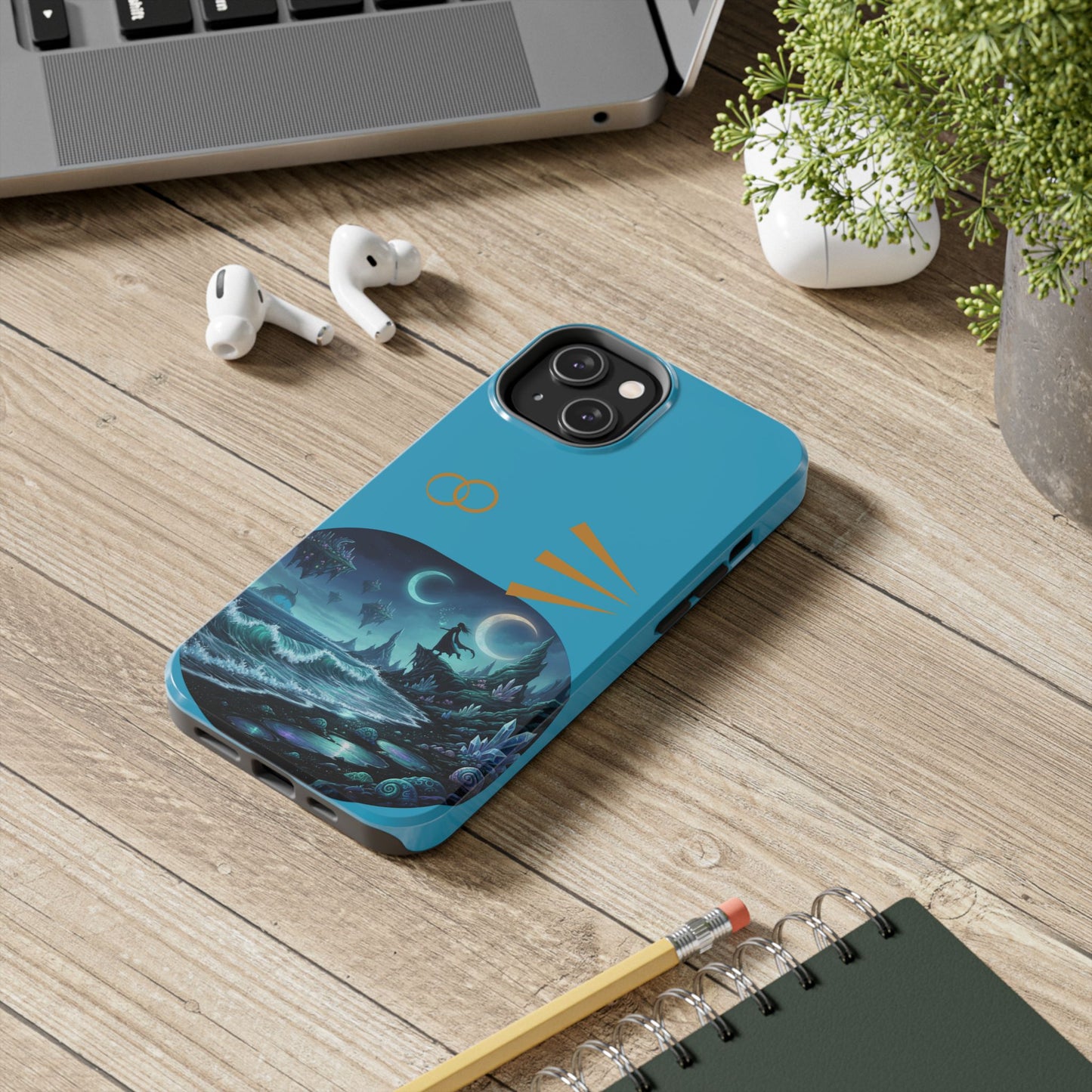 Tough Phone Case — Mystic Moonlit Shore Illustration