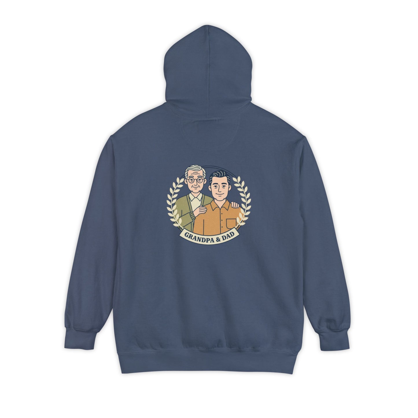 Grandpa & Dad Portrait Hoodie — Family Vintage Crewneck