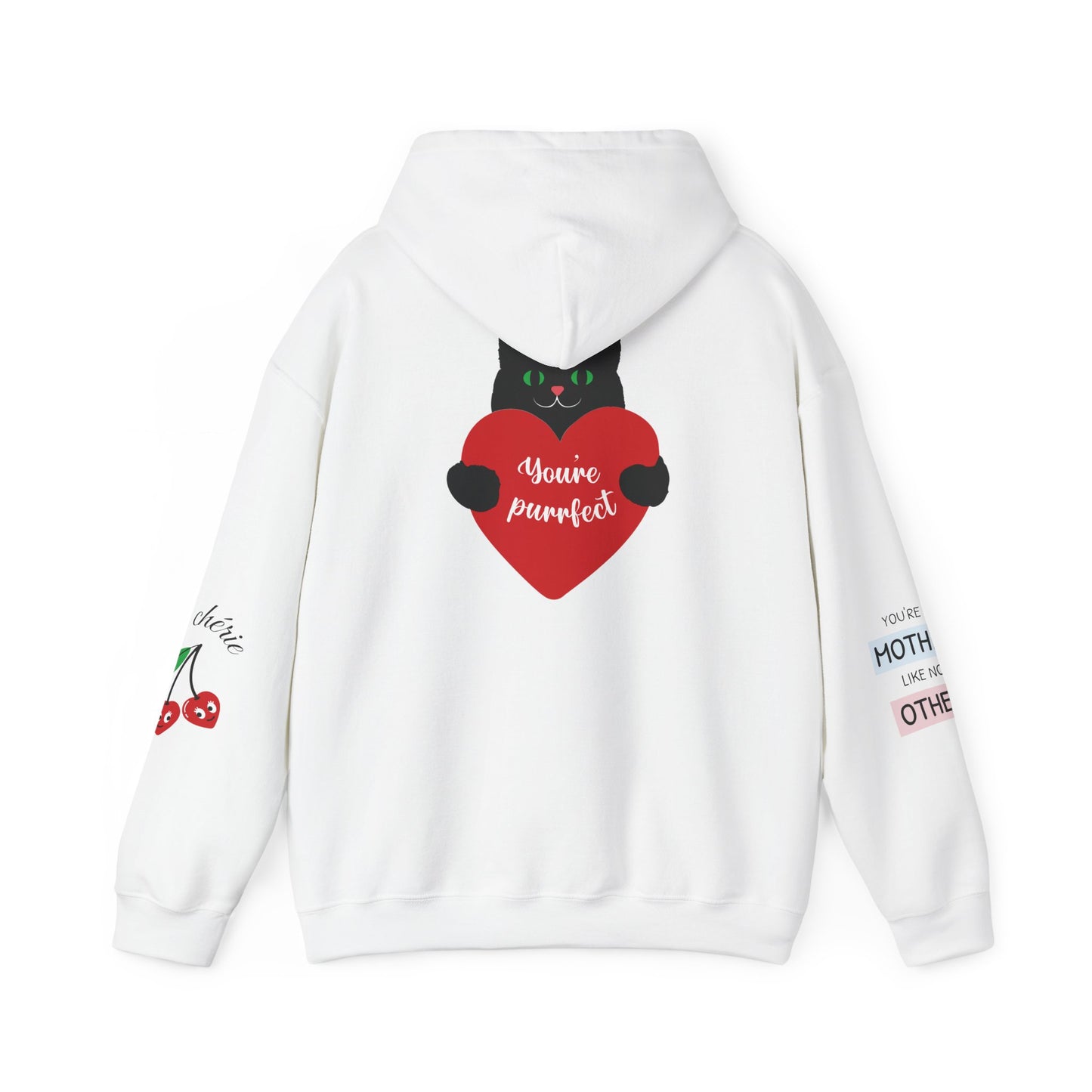 Mom Superhero Hoodie — “I don’t need superpowers, I am a MOM” Cat Heart Design