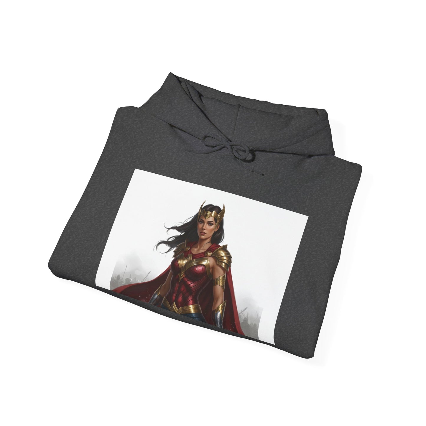 Wonder Woman Hoodie — Vintage Superhero Graphic Sweatshirt ('Go girl' sleeve)