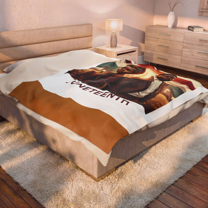 Juneteenth Velveteen Plush Blanket — Celebratory African American Freedom Tribute