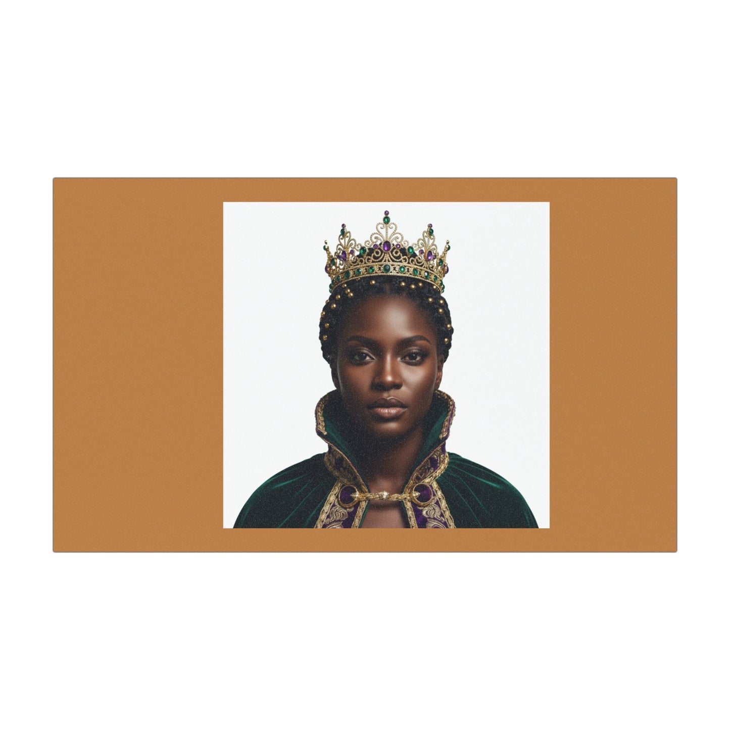 Regal Queen Portrait Car Magnet — Black History/Empowerment Vehicle Decal