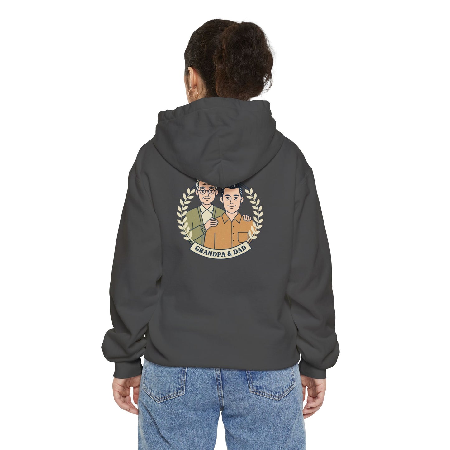 Grandpa & Dad Portrait Hoodie — Family Vintage Crewneck