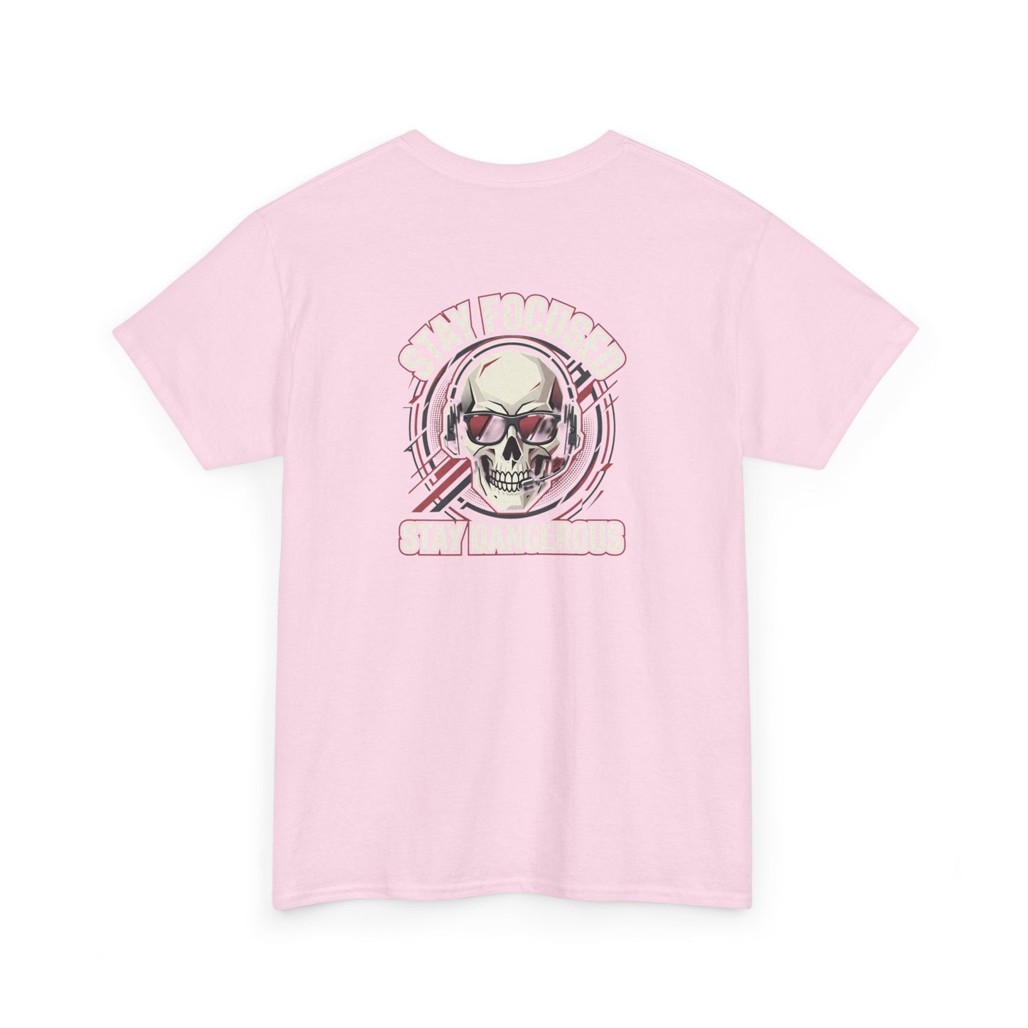 Unisex Heavy Cotton Tee DISCIPLINE OVER FEELINGS , STAY FOCUSED STAY DANGEROUS.