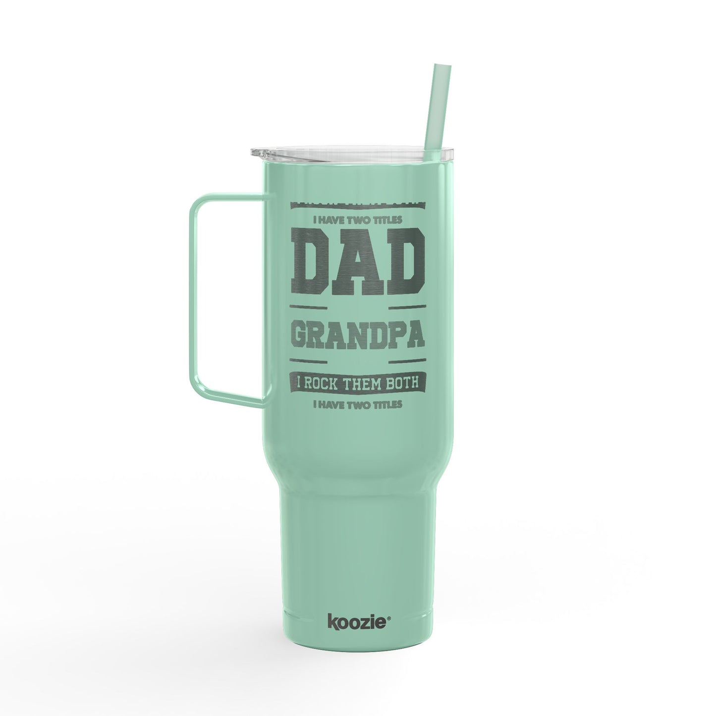 40oz Engraved Dad Tumbler with Lid & Straw - Insulated Travel Cup for Father’s Day