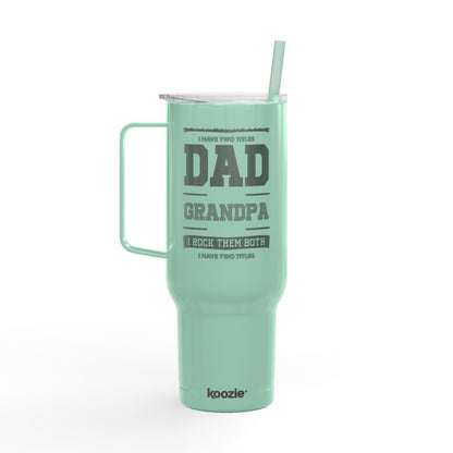 40oz Engraved Dad Tumbler with Lid & Straw - Insulated Travel Cup for Father’s Day