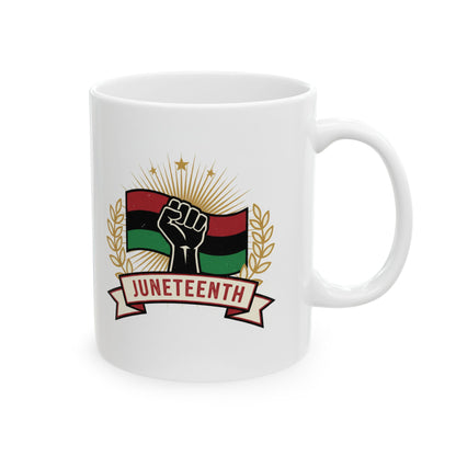 Juneteenth Ceramic Mug — Commemorative Black History Coffee Cup (11oz, 15oz)