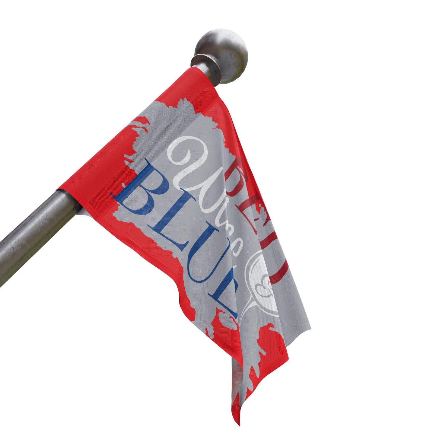 Flag - Red Wine & Blue Decorative Flag (Bed Wine & Blue Design)