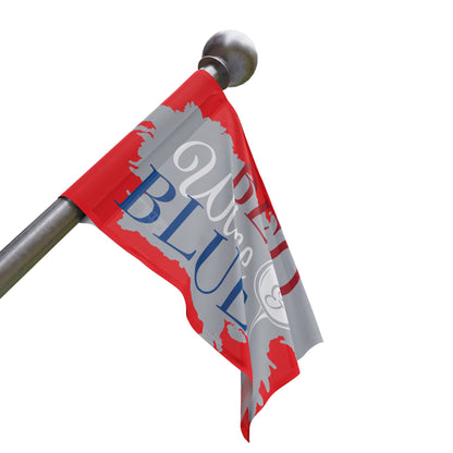 Flag - Red Wine & Blue Decorative Flag (Bed Wine & Blue Design)