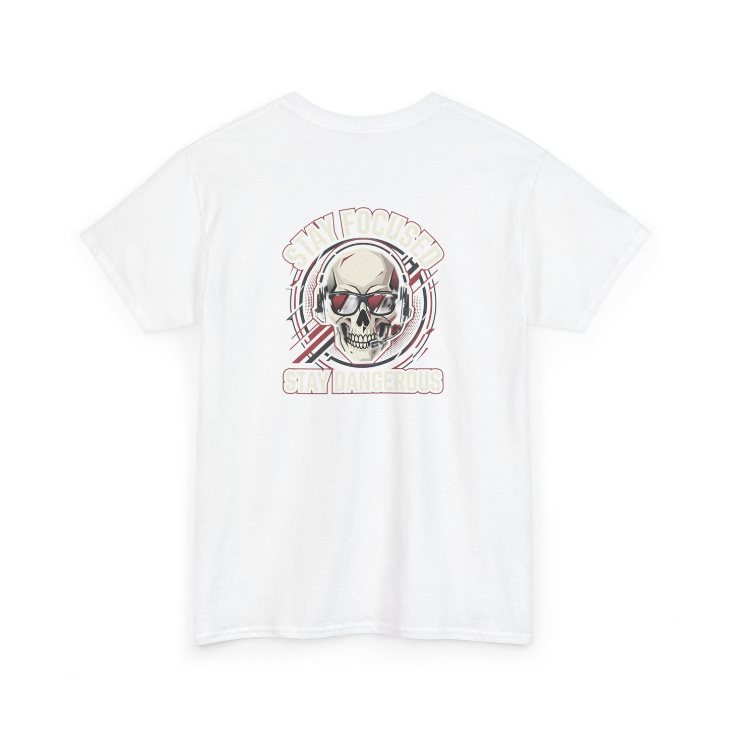 Unisex Heavy Cotton Tee DISCIPLINE OVER FEELINGS , STAY FOCUSED STAY DANGEROUS.