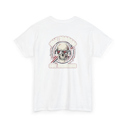 Unisex Heavy Cotton Tee DISCIPLINE OVER FEELINGS , STAY FOCUSED STAY DANGEROUS.