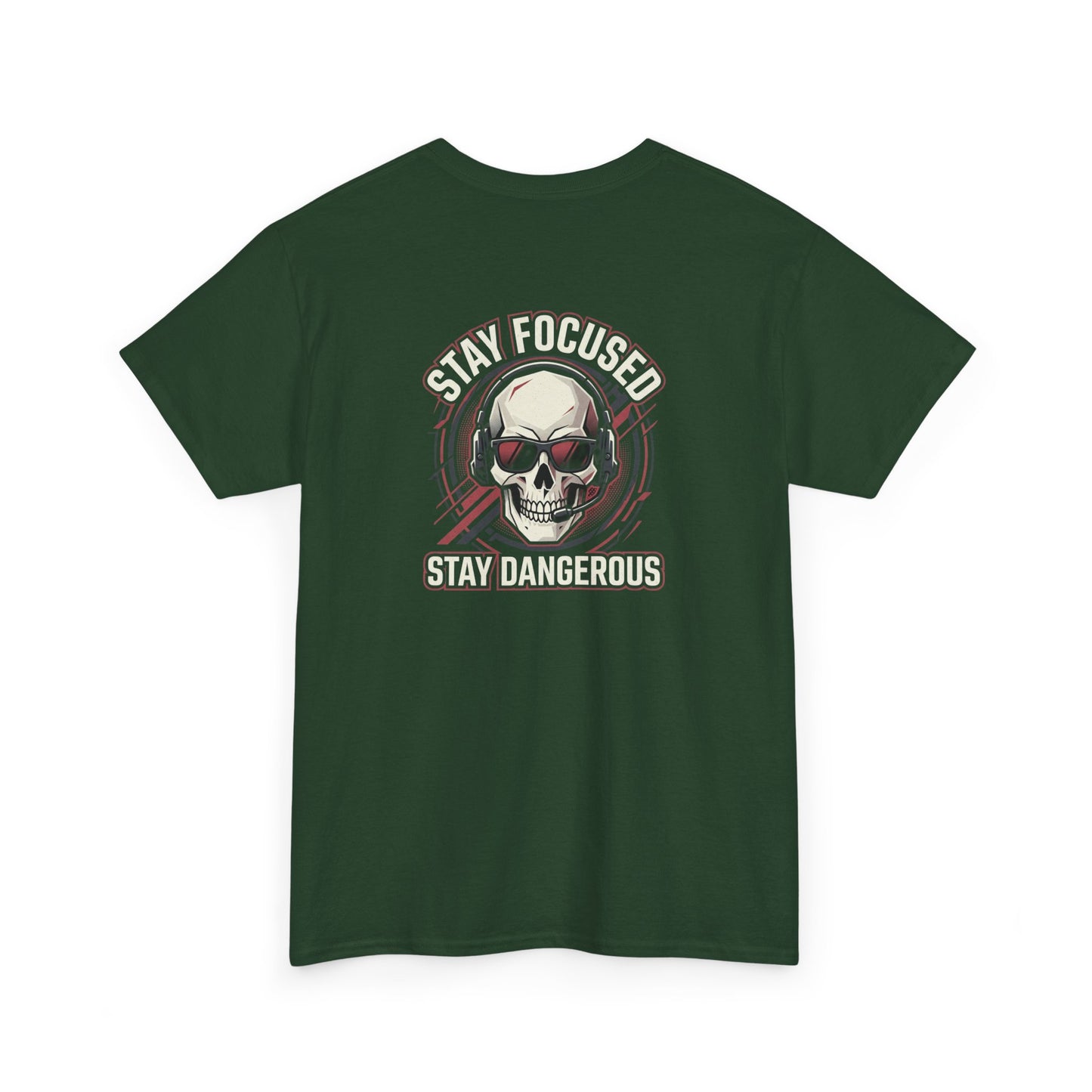 Unisex Heavy Cotton Tee DISCIPLINE OVER FEELINGS , STAY FOCUSED STAY DANGEROUS.