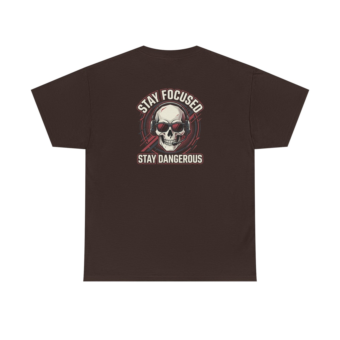 Unisex Heavy Cotton Tee DISCIPLINE OVER FEELINGS , STAY FOCUSED STAY DANGEROUS.
