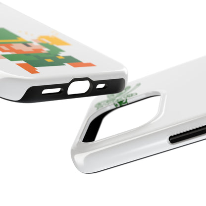 St. Patrick's Pixel Leprechaun Tough Phone Case — Shamrock & Beer Mug