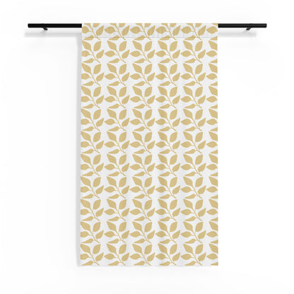 Boho Spring Sheer Curtain Panel – Floral Wreath & Retro Sun Patch Designs