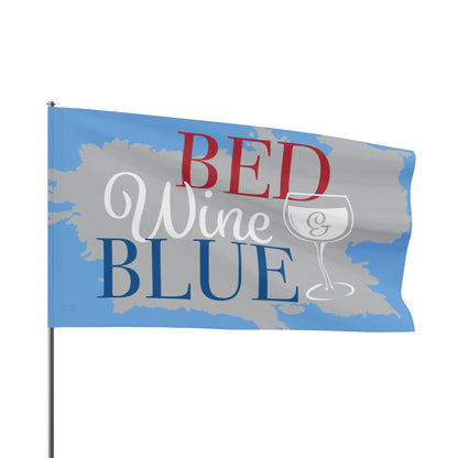 Flag - "Bed Wine & Blue" Decorative Flag