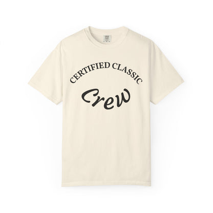 Certified Classics Crew T‑Shirt — Retro Crew Graphic Tee with Back Star Accent