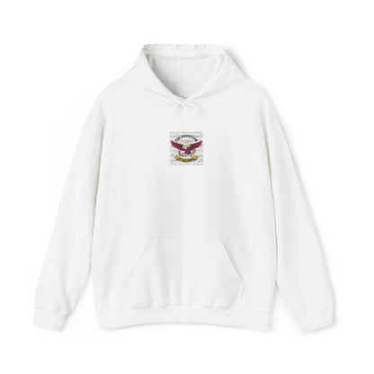 Patriotic Eagle Floral Hoodie – American Flag Wings Graphic Sweatshirt