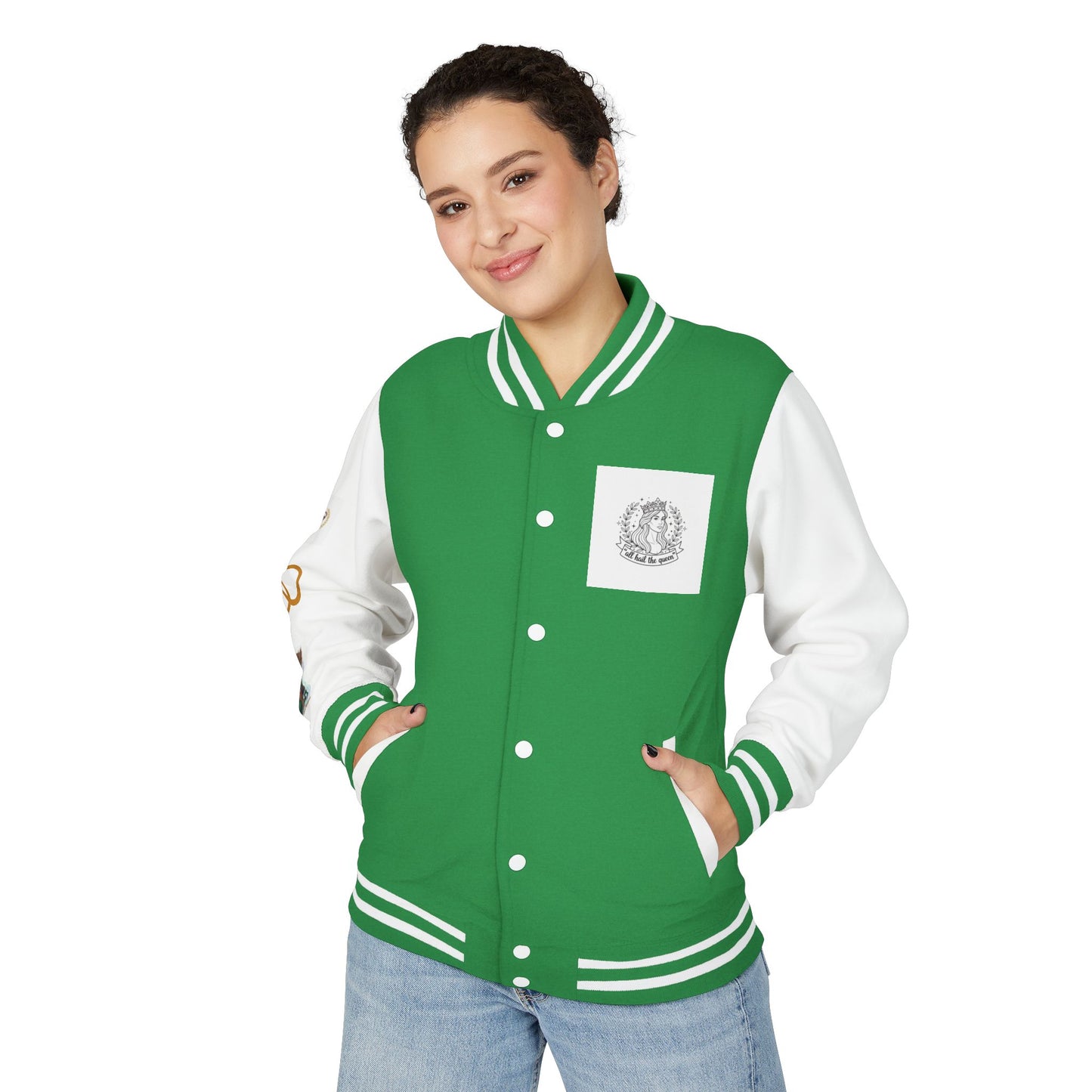 Letterman Jacket — Gothic Queen Illustration Varsity Jacket