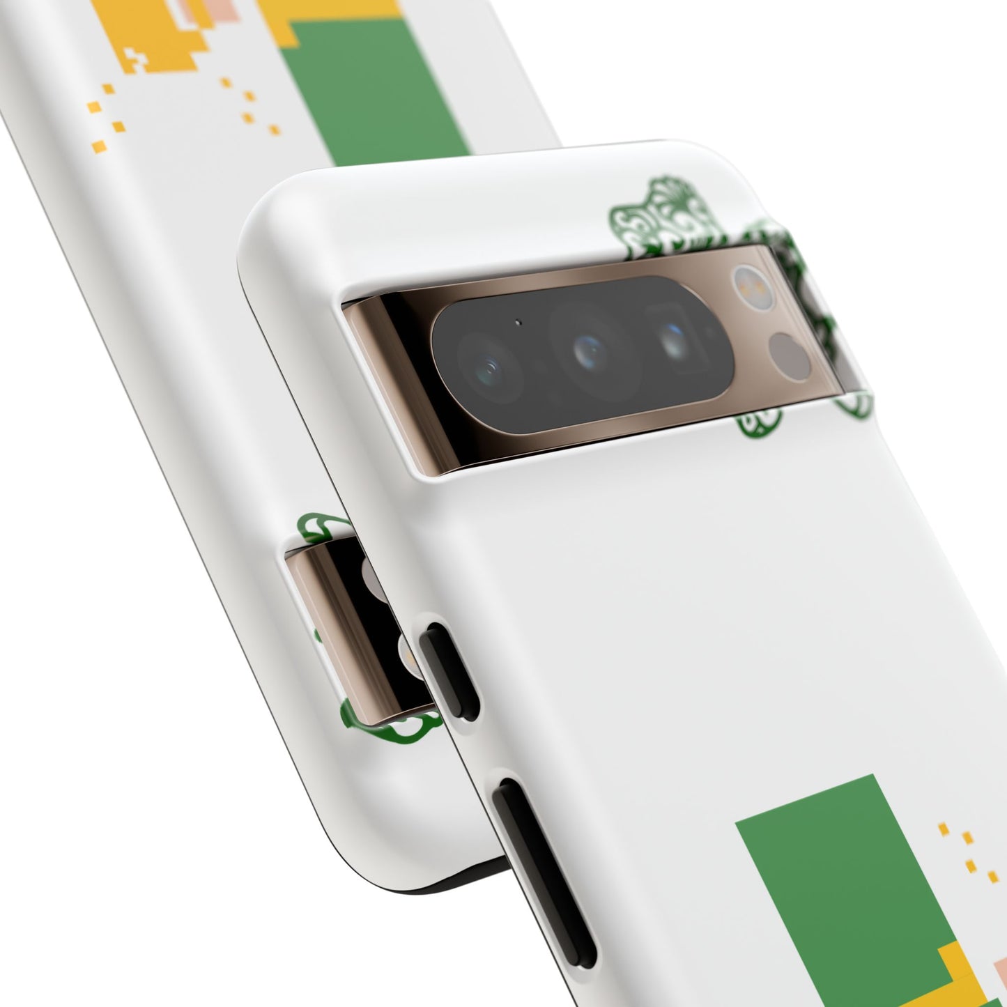 St. Patrick’s Pixel Leprechaun Phone Case — Cute Retro Gaming Clover Design