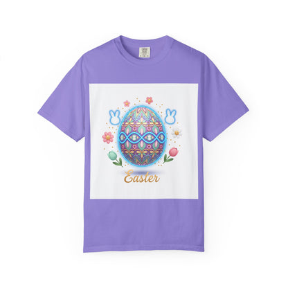 Easter Egg T-Shirt — Pastel Painted Egg & Basket Graphic
