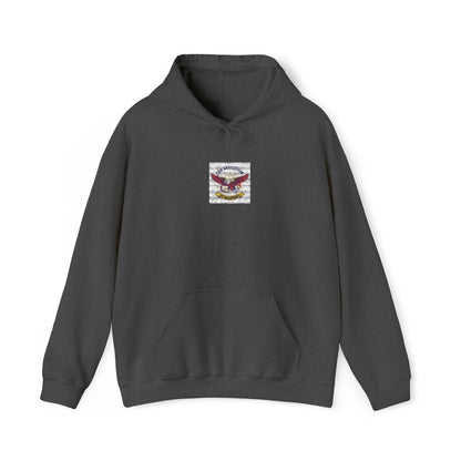 Patriotic Eagle Floral Hoodie – American Flag Wings Graphic Sweatshirt