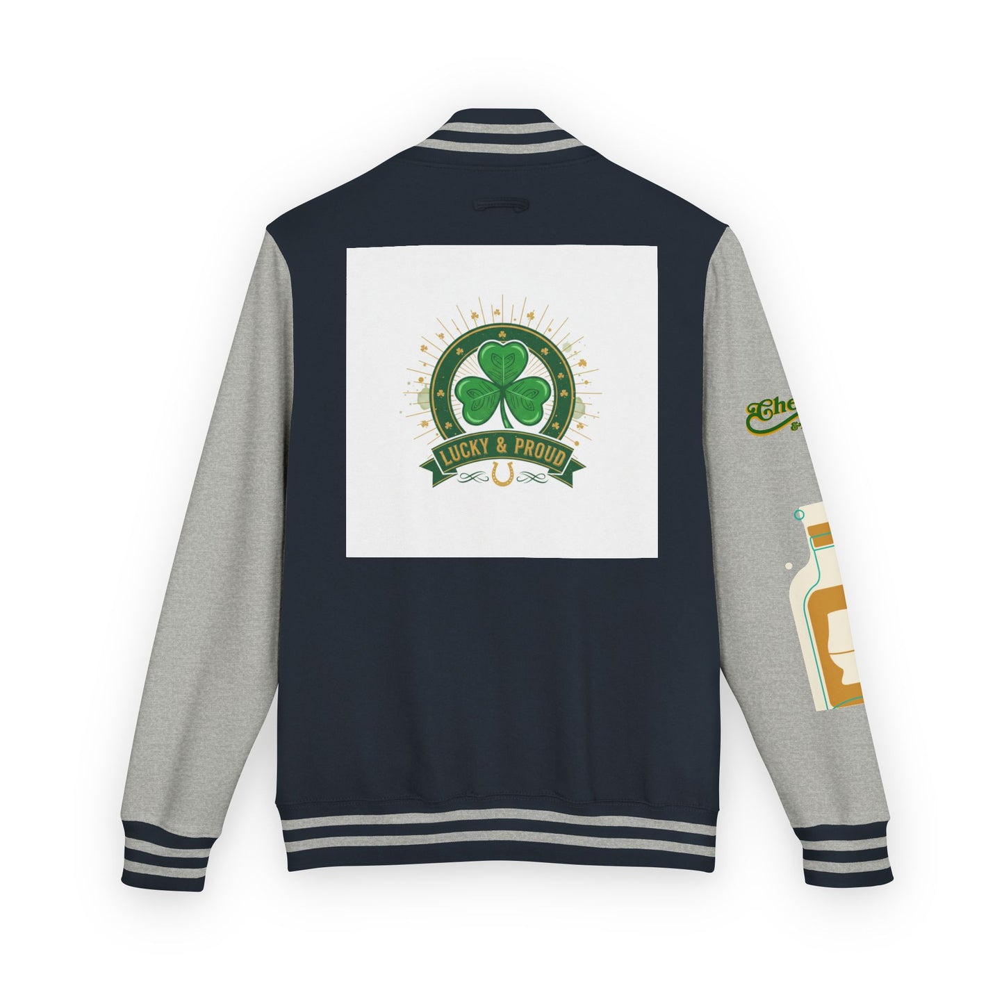 Lucky & Proud Shamrock Letterman Jacket