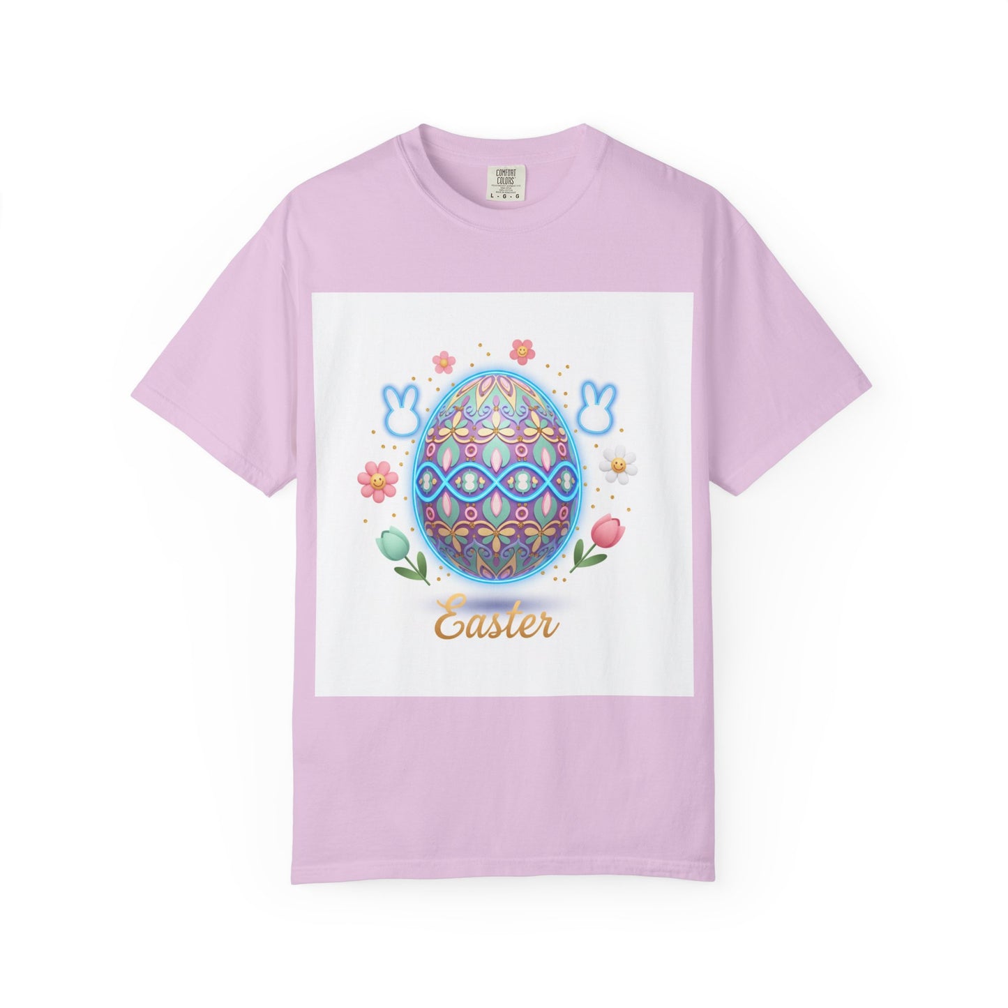 Easter Egg T-Shirt — Pastel Painted Egg & Basket Graphic