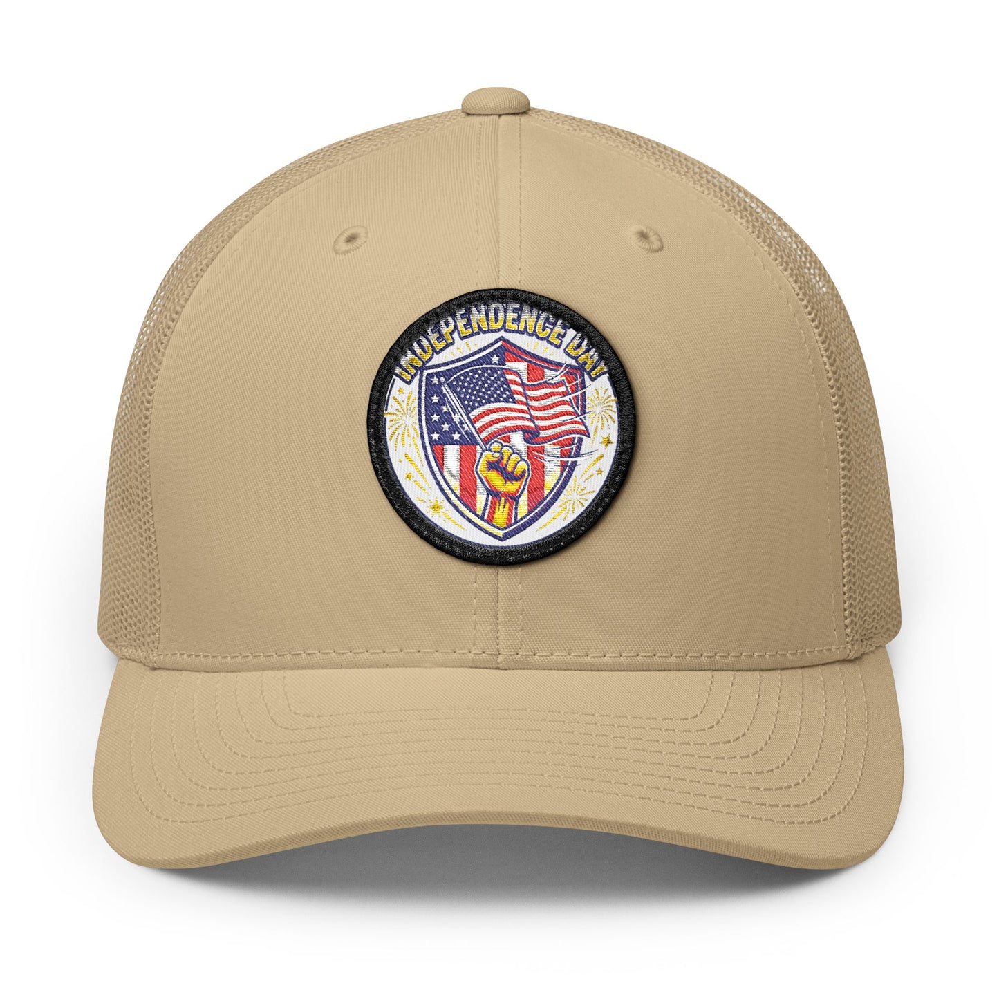 American Flag Patch Trucker Cap – Embroidered Snapback Baseball Hat