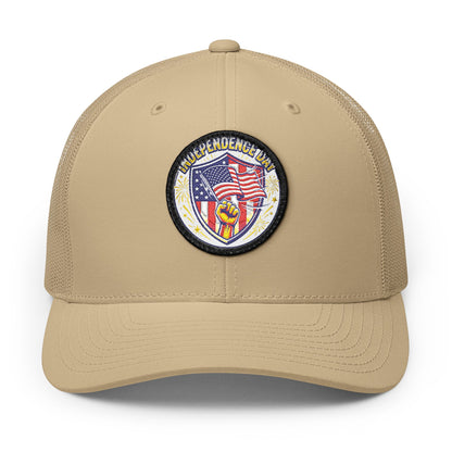 American Flag Patch Trucker Cap – Embroidered Snapback Baseball Hat