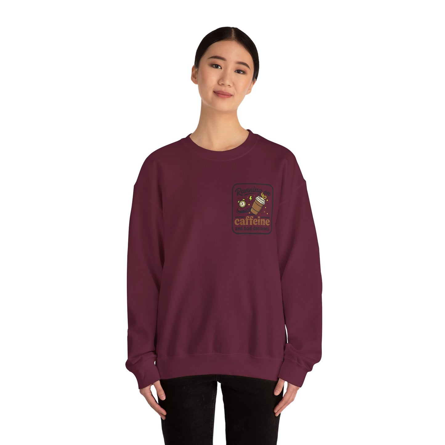Crewneck Sweatshirt — "Mentally on Vacation, Physically at Work" Coffee Vibe