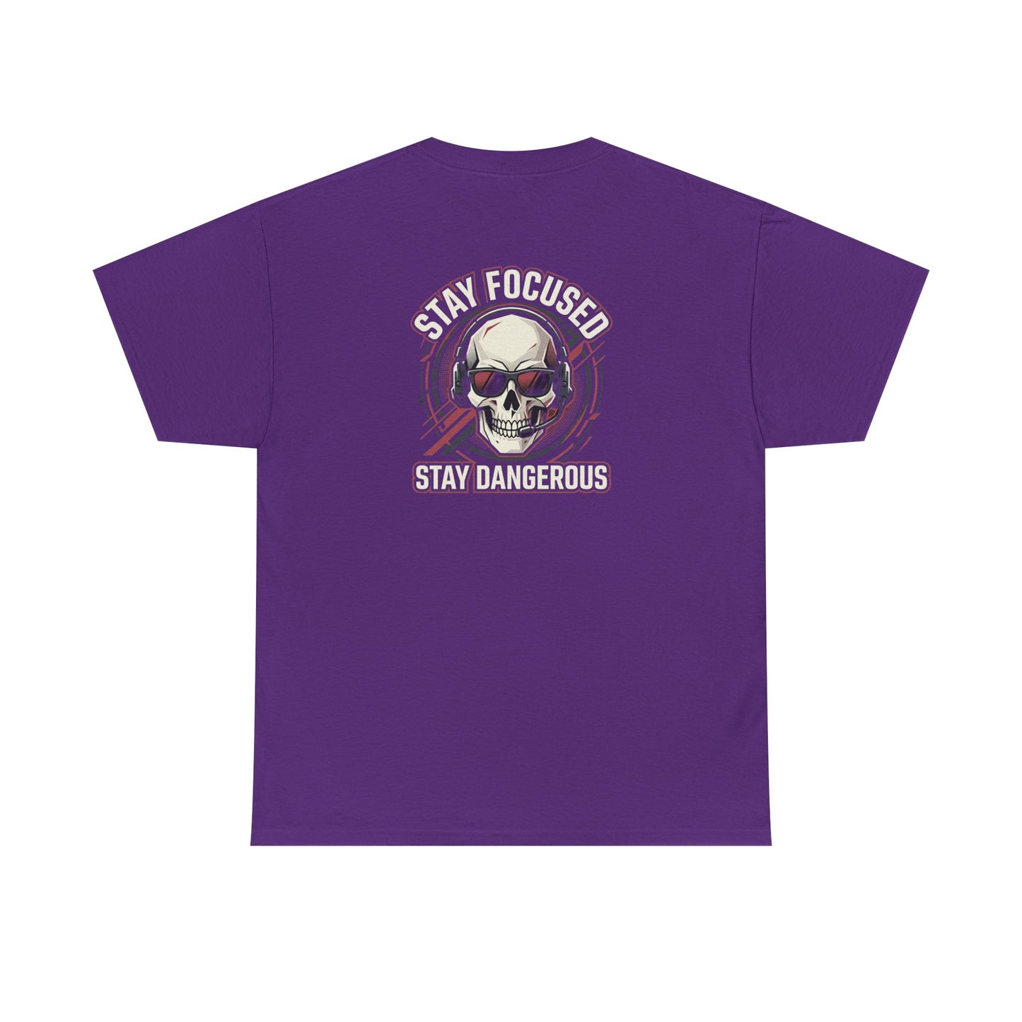 Unisex Heavy Cotton Tee DISCIPLINE OVER FEELINGS , STAY FOCUSED STAY DANGEROUS.