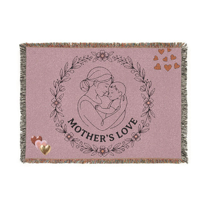 Mother's Love Woven Blanket — Soft Decorative Throw for New Moms & Mother's Day Gift