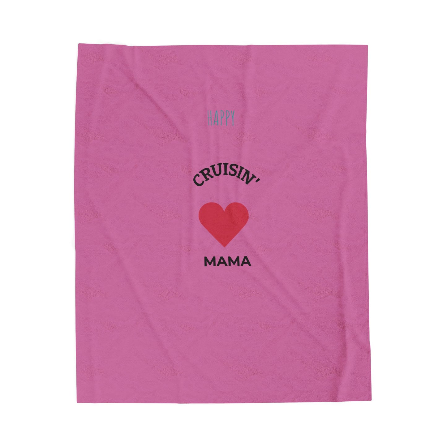 Cruisin' Mama Heart Velveteen Plush Blanket — Soft Cozy Gift for Moms