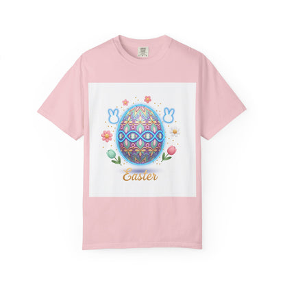 Easter Egg T-Shirt — Pastel Painted Egg & Basket Graphic