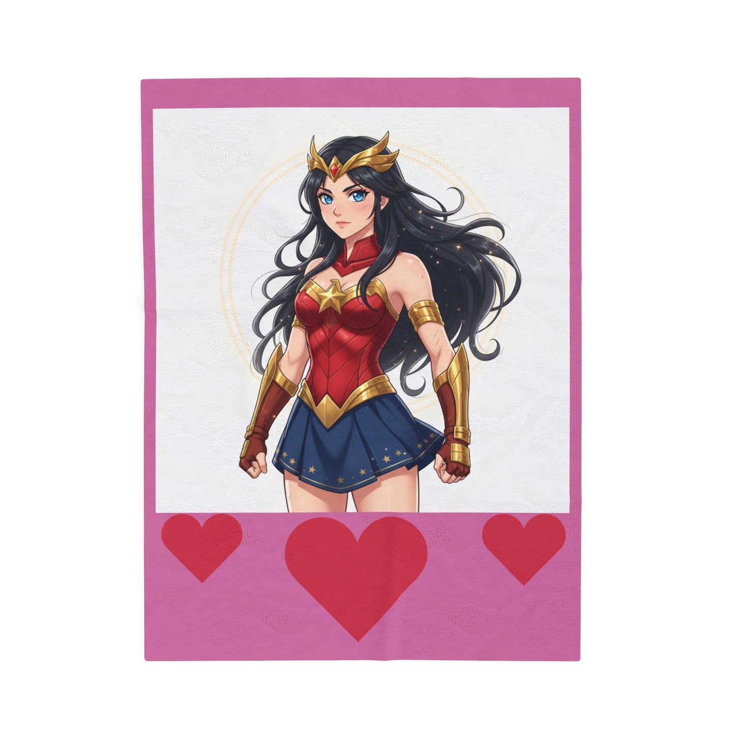 Wonder Heroine Velveteen Plush Blanket