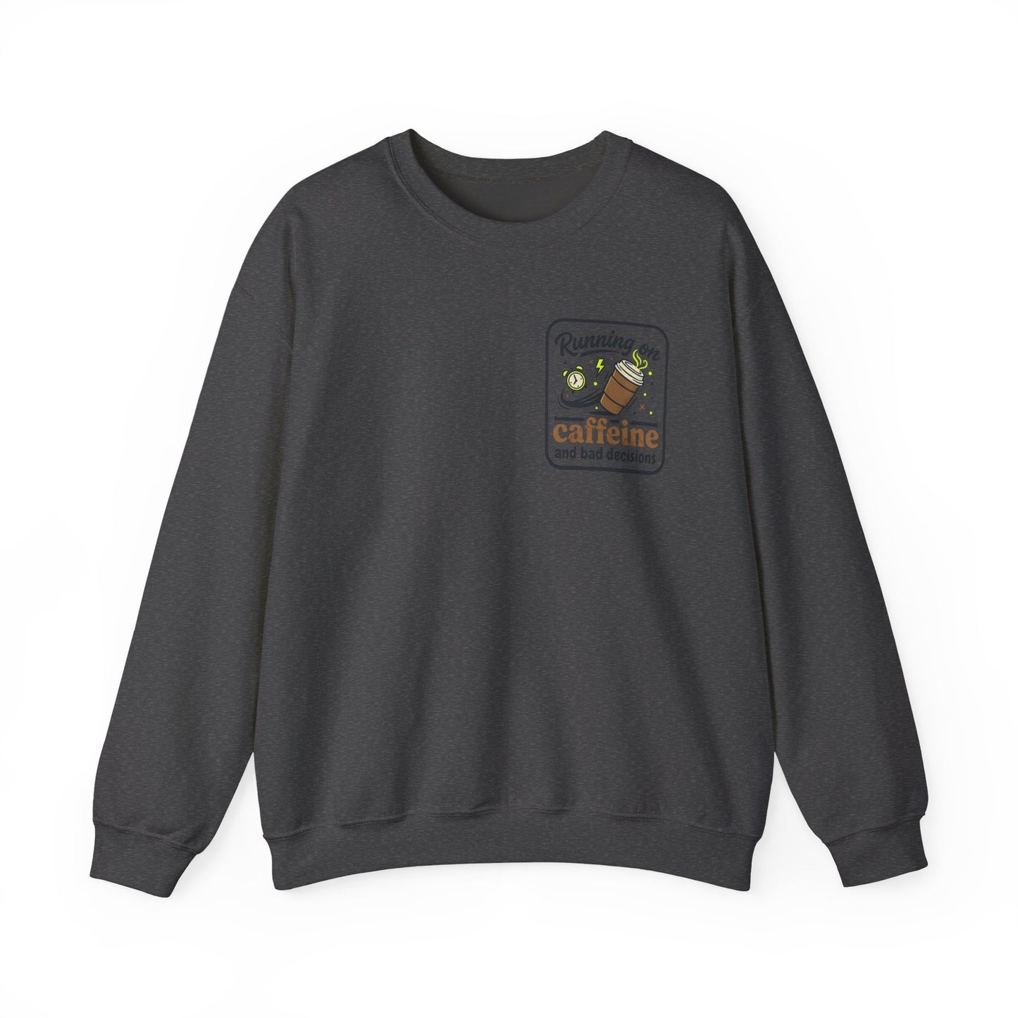 Crewneck Sweatshirt — "Mentally on Vacation, Physically at Work" Coffee Vibe