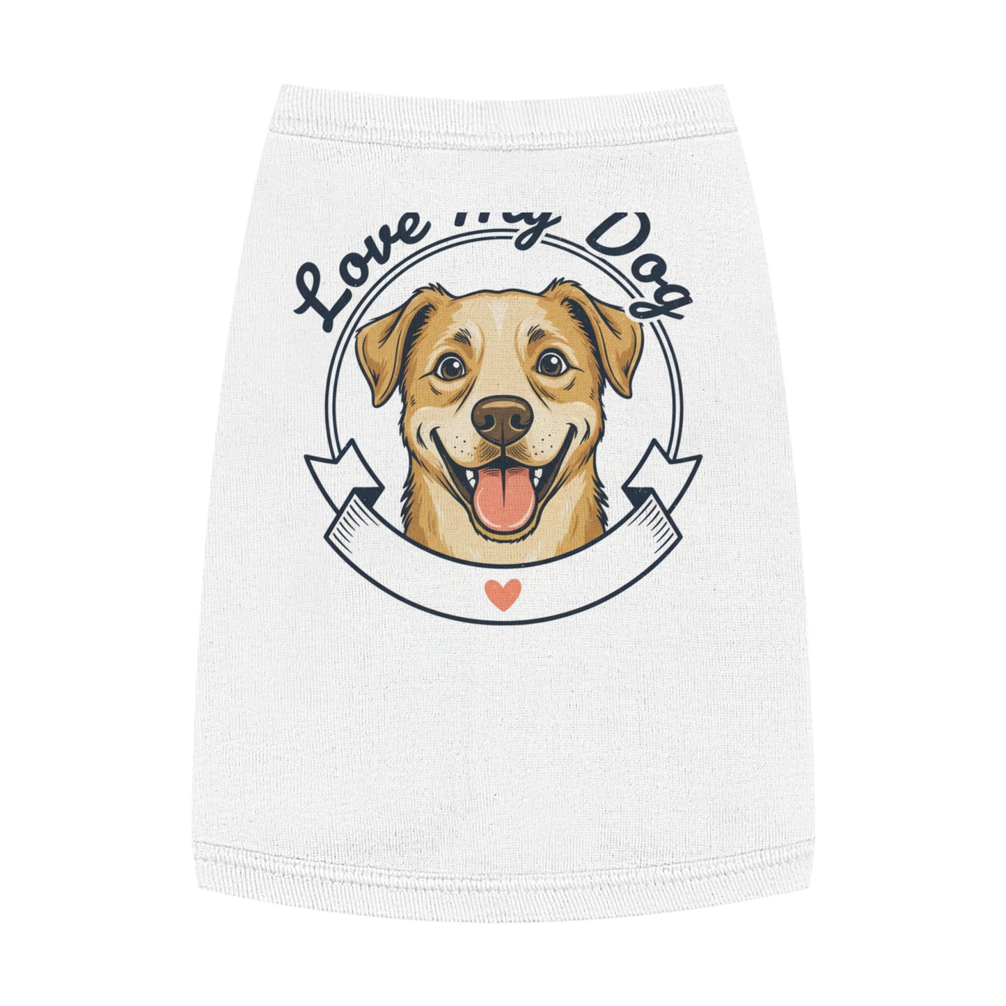 Dog Love Pet Tank Top - "Love My Dog" Cute Smiling Pup Graphic