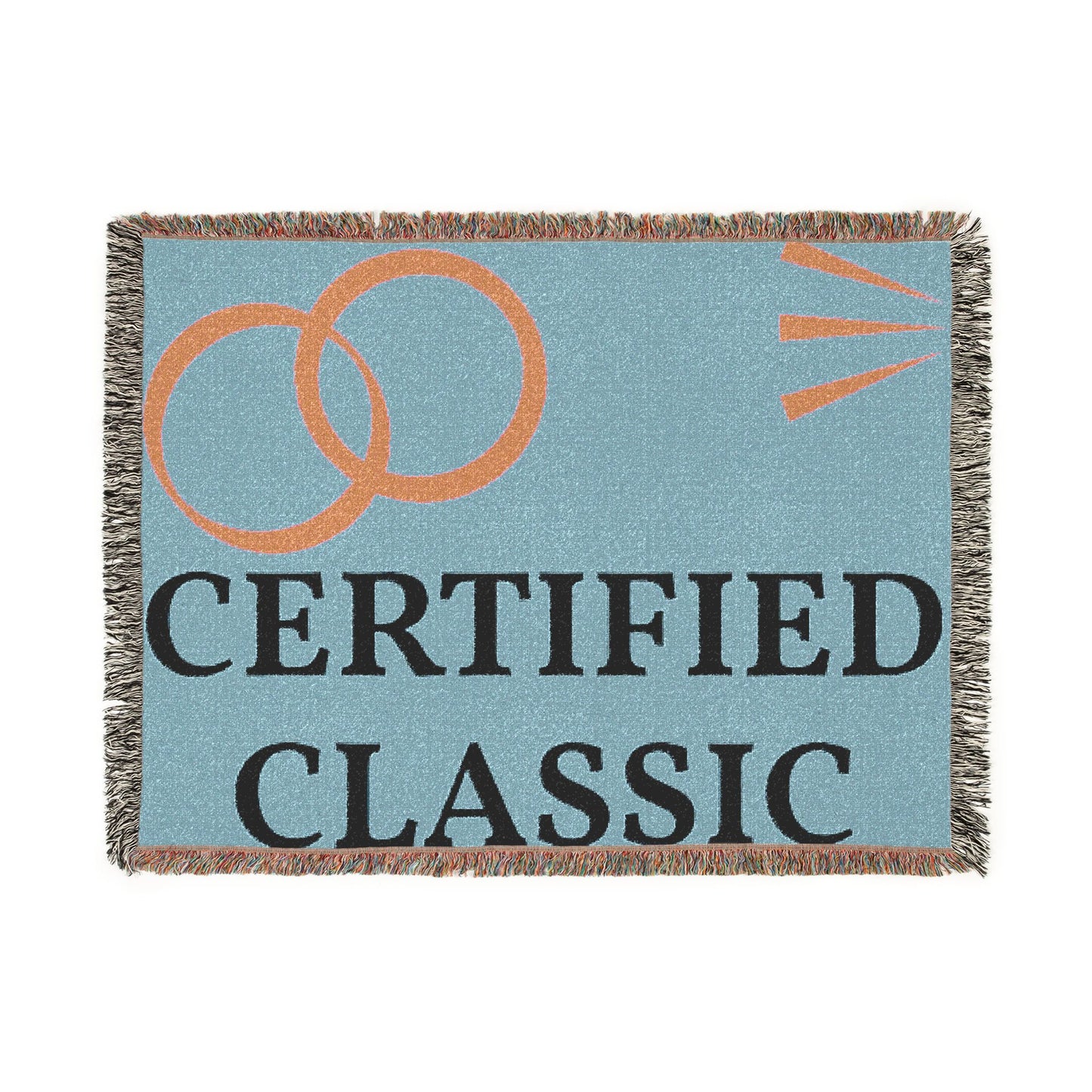 Certified Classic Woven Blanket — Retro Rings Throw for Living Room & Gift