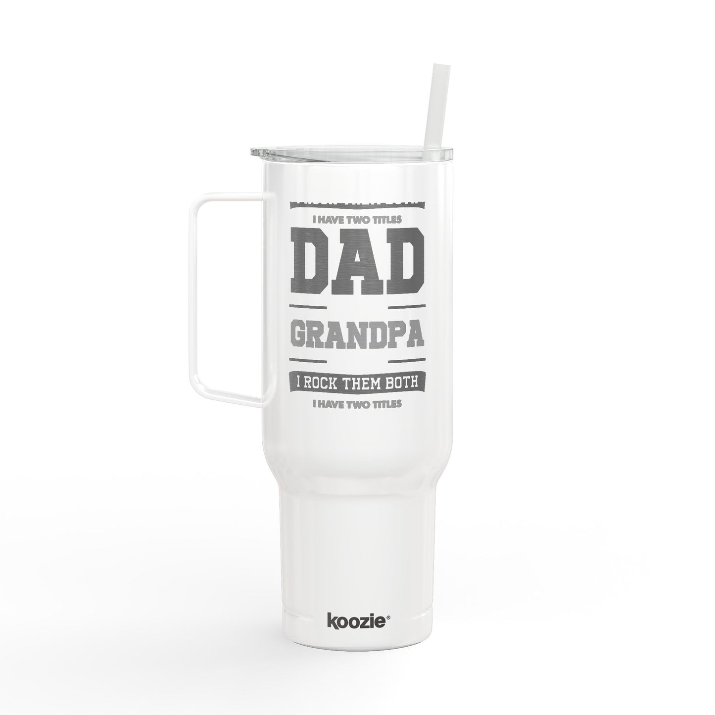 40oz Engraved Dad Tumbler with Lid & Straw - Insulated Travel Cup for Father’s Day