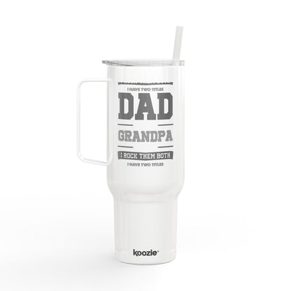 40oz Engraved Dad Tumbler with Lid & Straw - Insulated Travel Cup for Father’s Day