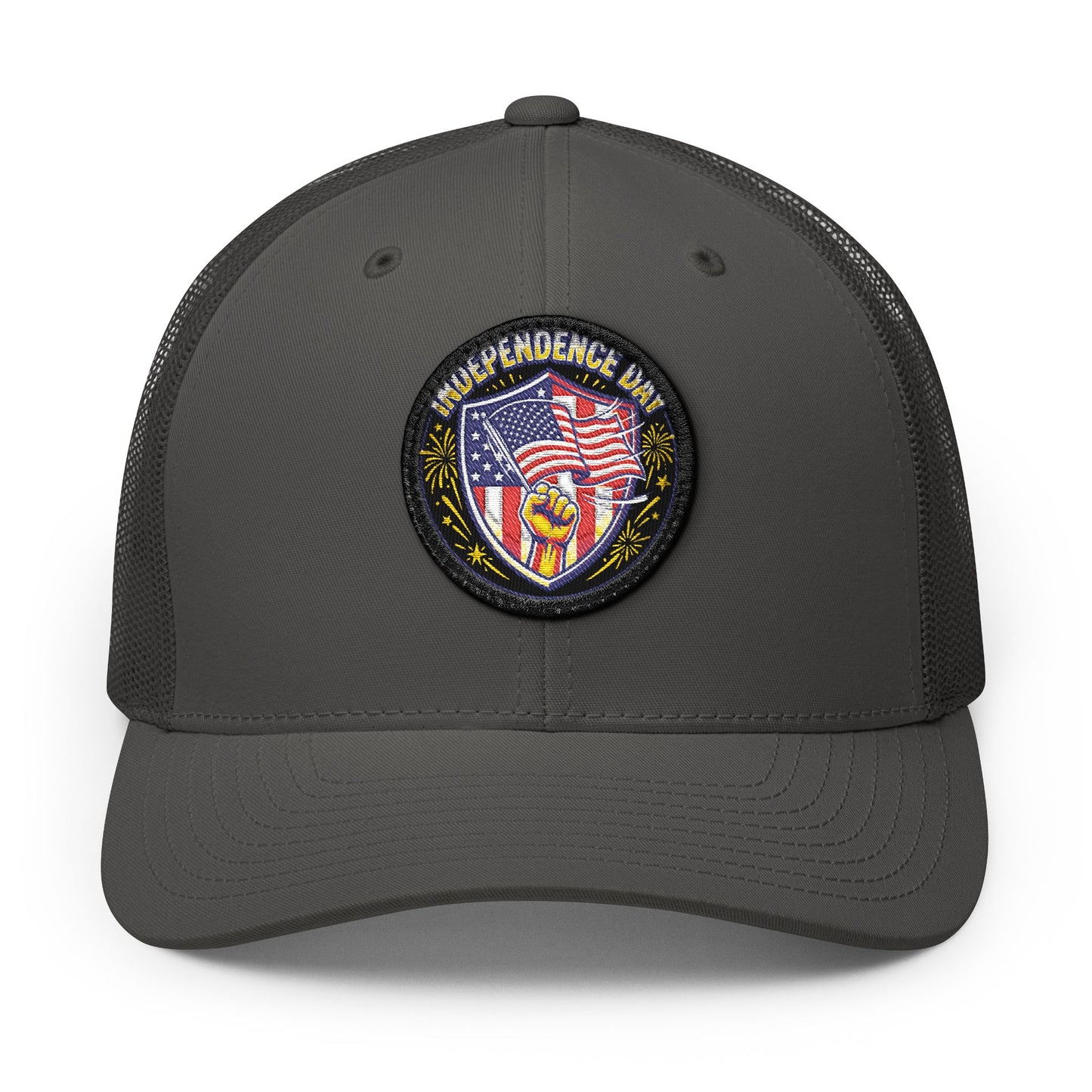 American Flag Patch Trucker Cap – Embroidered Snapback Baseball Hat