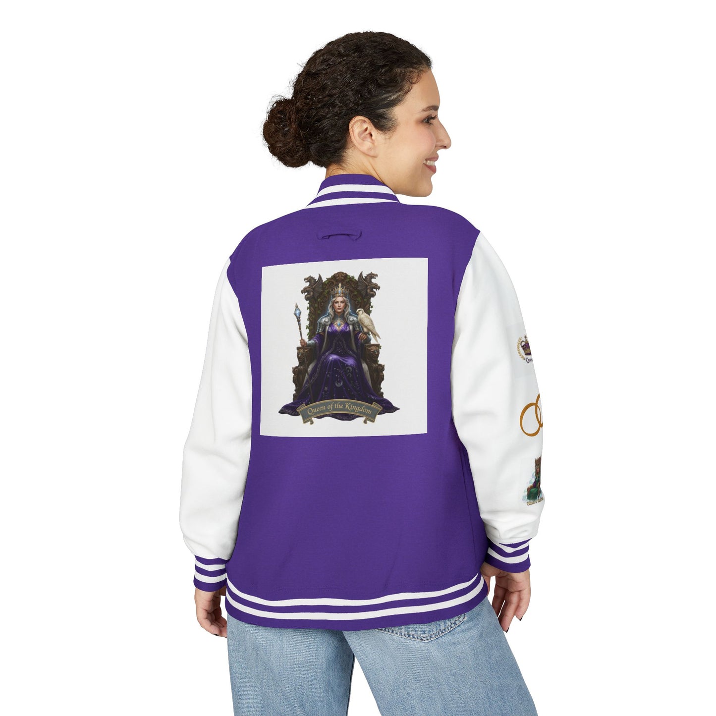 Letterman Jacket — Gothic Queen Illustration Varsity Jacket