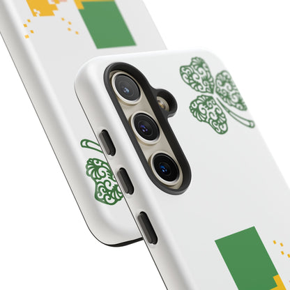 St. Patrick’s Pixel Leprechaun Phone Case — Cute Retro Gaming Clover Design