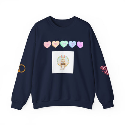 Easter Bunny & Candy Hearts Crewneck Sweatshirt