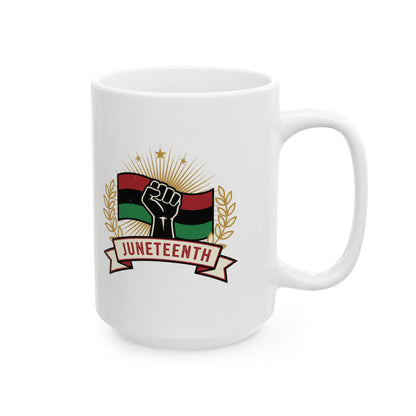 Juneteenth Ceramic Mug — Commemorative Black History Coffee Cup (11oz, 15oz)