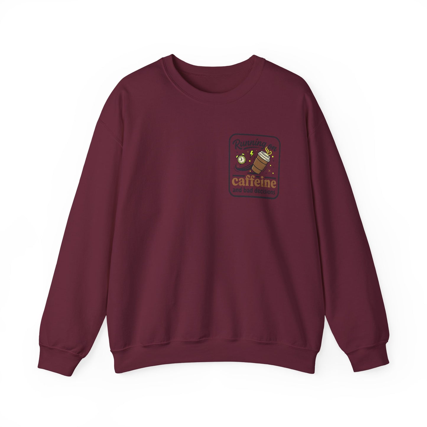 Crewneck Sweatshirt — "Mentally on Vacation, Physically at Work" Coffee Vibe