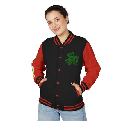 Lucky & Proud Shamrock Letterman Jacket