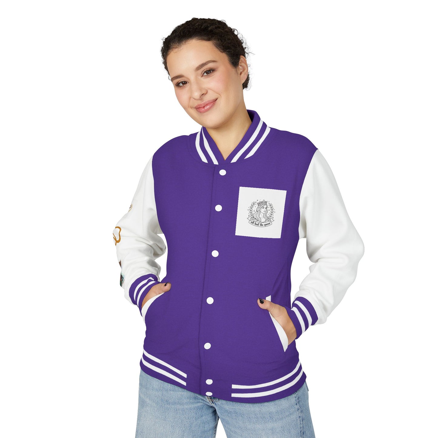 Letterman Jacket — Gothic Queen Illustration Varsity Jacket