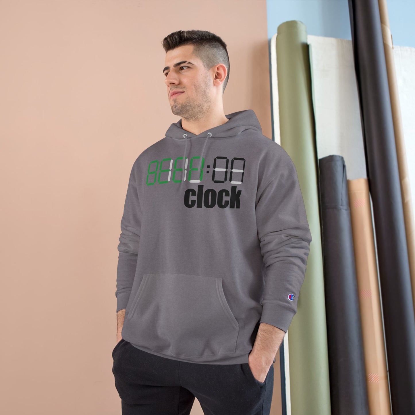 Hoodie — "On Clock" Digital Timefront with "It’s Not the Destination, It’s the Journey" Roadscape